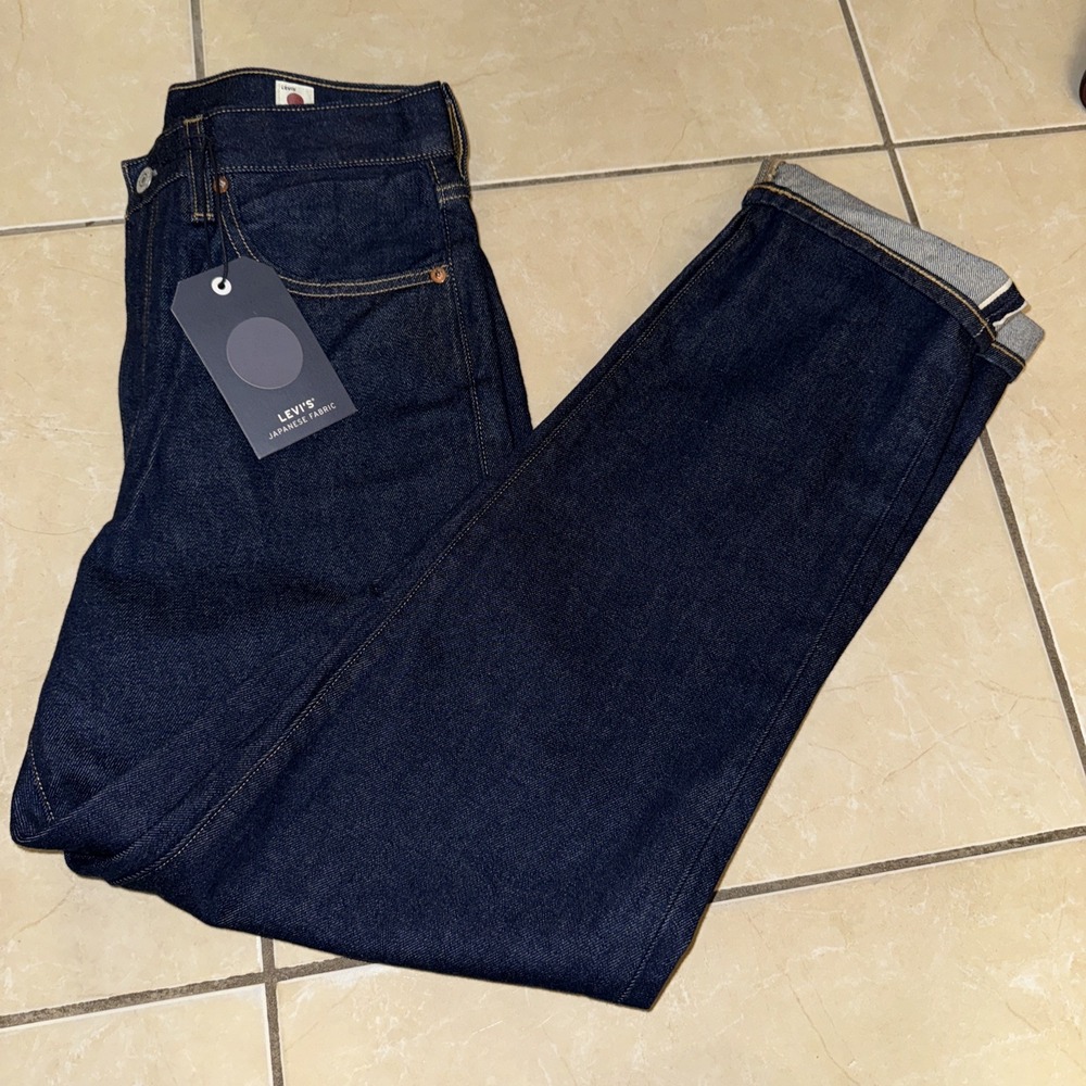 Levi's Blue Tab Japanese Fabric Selvedge Column Jeans 27x30 NWT Dark $248 MSRP